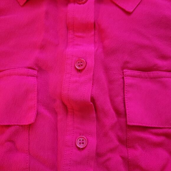 Bebe xs pink long sleeve button up shirt - Picture 3 of 5